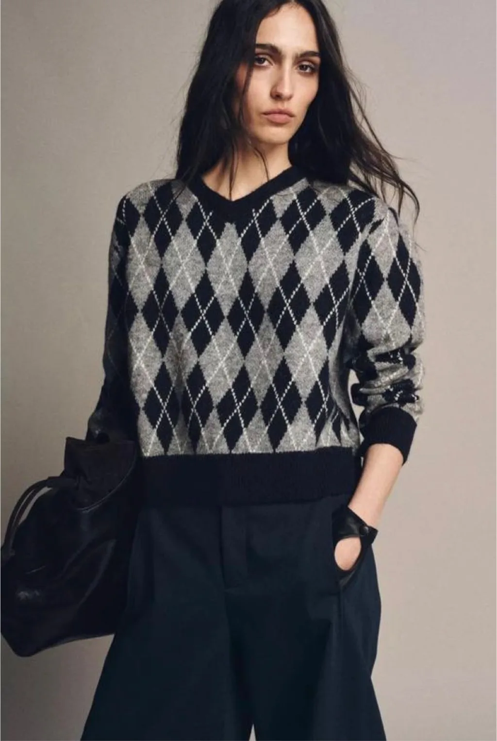 Светр у ромби zara argyle / джемпер зара оригінал